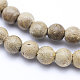 Brins de perles en bois de camphre naturel WOOD-P011-09-6mm-3