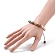 Bracelet en perles tressées en bois naturel BJEW-JB08210-3