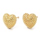Boucles d'oreilles en alliage de coeur bosselé pour les femmes PALLOY-Q447-18LG-1