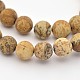 Chapelets de perles en jaspe avec images naturelles G-G735-16F-12mm-1