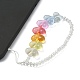 Heart Acrylic & Rondelle Glass Beaded Mobile Straps HJEW-TA00042-4