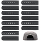 BENECREAT 48 Pairs Black Plastic Snapback Strap with 7 Holes FIND-BC0003-50-1