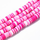 Handmade Polymer Clay Beads Strands CLAY-R089-8mm-093-1