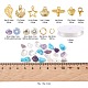 Kit de fabricación de conjunto de joyería de cuentas de vidrio y chip de piedra mixta de diy DIY-FS0002-34-3