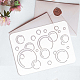 FINGERINSPIRE Bubble Painting Stencil 11.7x8.3 inch PET Hollow Out Bubbles Block Pattern Craft Stencils Big Small Bubble Stencil Template for Scrapbook Fabric Tiles Floor Furniture Wood DIY-WH0396-0030-3