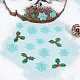 Gorgecraft 100 個ヤドリギ/ヒイラギの葉布飾りアクセサリー  60スタイルのスノーフレーク樹脂カボション3個付き。  クリスマスディスプレイの飾り付けに  ミックスカラー  16~30x18.5~38x1~5mm  160個/箱 DIY-GF0007-15-4