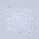 プラスチックメッシュキャンバスシート  刺繍用  アクリル毛糸クラフト  ニットとかぎ針編みのプロジェクト  花  ホワイト  8.5x8.5x0.14cm  穴：4x4mm DIY-M007-08-1