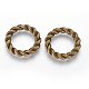 Tibetan Style Alloy Linking Rings X-TIBE-S050-AB-FF-2