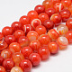 Natural Striped Agate/Banded Agate Bead Strands G-K155-A-12mm-05-1