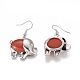 Natural Red Jasper Dangle Earrings EJEW-K080-B06-3