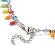 Halskette mit Anhänger aus Glassamenperlen für Damen NJEW-JN04189-3