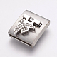 304 Stainless Steel Magnetic Clasps Rhinestone Settings STAS-E144-169P-1