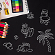 GLOBLELAND Summer Beach Stamps Cute Animals Silicone Clear Stamp Seals for Cards Making DIY Scrapbooking Photo Journal Album Decoration DIY-WH0167-56-649-5