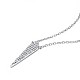 Tinysand 925 Sterling Silber Halskette mit dreieckigem Zirkonia-Anhänger TS-N335-S-3