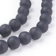 Chapelets de perles perles en agate noire naturelle G-D543-14mm-3