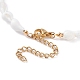 Bracelet de cheville en perles de coquille de trompette naturelle pour femme AJEW-AN00470-6