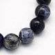 Chapelets de perles rondes en sodalite naturelle G-S162-12mm-1