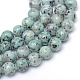 Fili di perle di diaspro / kiwi di diaspro naturale X-G-R345-10mm-12-1