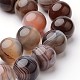 Botswana ágata natural hebras de perlas redondas G-F261-20-12mm-1