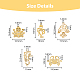 DICOSMETIC 20Pcs 10 Styles 201 Stainless Steel Connector Charms STAS-DC0013-91-2