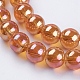 Chapelets de perles en verre électroplaqué GLAA-K025-FR-10mm-A01-3