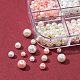 620 pz 12 perle di perle di vetro dipinte a cottura in stile rotondo HY-FS0001-06-6