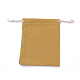 ビロードのパッキング袋  巾着袋  ゴールデンロッド  15~15.2x12~12.2cm TP-I002-12x15-07-1