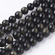 Chapelets de perles en obsidienne dorée naturelle X-G-C068-8mm-9-1