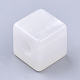 樹脂ビーズ  天然石風  パールカラーの  大穴ビーズ  キューブ  ミックスカラー  20x20x20mm  穴：8mm RESI-T036-02B-3