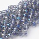 Chapelets de perles en rondelles facettées en verre électrolytique EGLA-D020-8x5mm-16-1