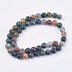 Natural Indian Agate Beads Strands G-L083-8mm-15-2