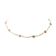 Ожерелье ручной работы из латуни с цветочным звеном для женщин NJEW-JN04266-4