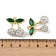 Латунные микро проложить кубического циркония подвески KK-H072-12G-02-3