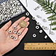 Sunnyclue 100 pièces perles européennes en strass en pâte polymère CPDL-SC0001-01-3