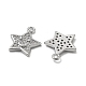Brass Micro Pave Clear Cubic Zirconia Charms KK-H460-17P-2