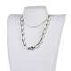 Verstellbare Halsketten aus Kaurimuschel Perlen NJEW-JN02278-01-5