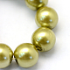 Backen gemalt pearlized Glasperlen runden Perle Stränge HY-Q003-6mm-43-3