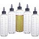 Benecreat 8 Packung 230 ml transparente Plastikflasche mit Drehverschluss und abgestufter Messung für Flüssigkeiten TOOL-BC0008-24-7