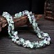 Vintage Natural Fluorite Chips Beaded Necklaces NJEW-BB16512-5