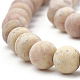 Chapelets de perles en pierre en bois naturel G-T106-262-2