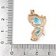 Латунные микропаве прозрачные подвески с фианитом RGLA-M002-06G-3