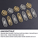 UNICRAFTALE 16Pcs 2 Colors 2 Style Eye of Evil Pendants 304 Stainless Steel Star Moon Charms 17/27mm Mixed Element Necklace Pendants Personality Metal Charms for Bracelets Earring Jewelry Making STAS-UN0038-89-5