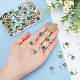 DICOSMETIC 60Pcs Four Leaf Clovers C Shape with Clover Charm Alloy Good Luck Charm Enamel Shamrock Charm Crystal Gems Pendant St. Patrick's Day Decor DIY Jewelry Making Craft FIND-DC0001-64-3