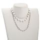 Collares de cuentas de perlas de imitación de plástico blanco y conjuntos de collares de cadena de clip de hierro NJEW-JN03059-10