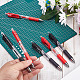 Gorgecraft 6 Uds bolígrafos de gel retráctiles bolígrafos roller negros de 0.5mm micro punta de secado rápido bolígrafos de gel automáticos con agarre suave para examen escolar de oficina escritura suave AJEW-GF0006-96-3