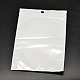 パールフィルムpvcジップロックバッグ  再封可能な包装袋  ハングホール付き  トップシール  セルフシールバッグ  長方形  ホワイト  12x9cm OPP-L001-02-9x12cm-1