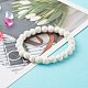 Shell Shape Cubic Zirconia Charm Stretch Bracelets Set for Teen Girl Women BJEW-JB06850-02-10
