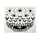 12 Stück 12 Stile leuchtende Halloween-Horror-entfernbare temporäre Tattoos Papier-Gesichtsaufkleber AJEW-G048-07-3