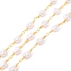 ABS Plastic Pearl Nugget Beaded Chains CHC-K012-06G-1