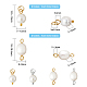 Superfindings 40 connecteur de pendentif en perles d'imitation 4 styles de perles d'eau douce naturelles avec anneaux ouverts FIND-FH0005-52-2
